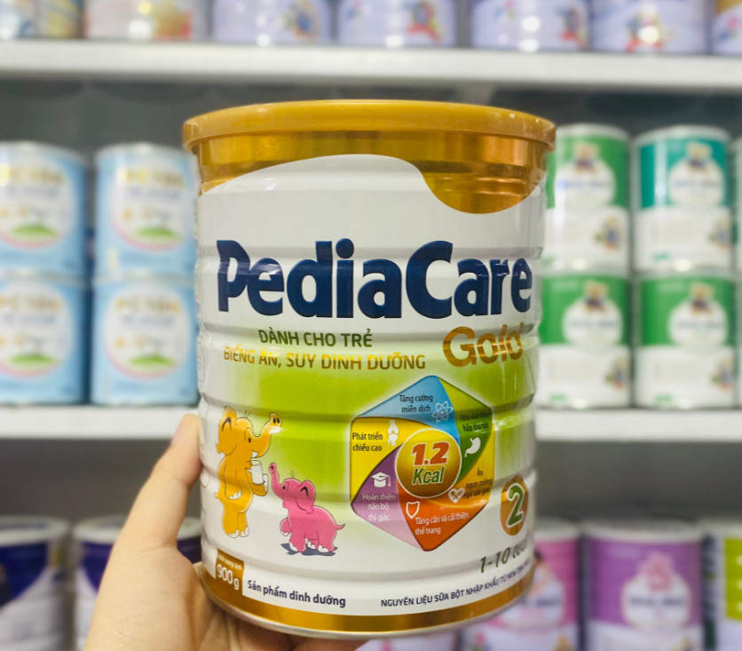 Sữa bột PediaCare Gold số 2 hộp/lon 900gr (3 tuổi trở lên)(mẫu mới 1-10 tuổi)